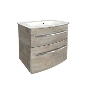 Waschbecken mit Unterschrank 'B.Style' braun 63,2 x 54,3 x 46 cm 2-teilig