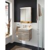 Badezimmer Set mit Waschbeckenunterschrank, Spiegelschrank und Handtuchhalter