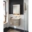 Badezimmer Set mit Waschbeckenunterschrank, Spiegelschrank und Handtuchhalter
