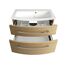 Waschbecken mit Unterschrank 'B.Style' braun 83,2 x 54,3 x 46 cm