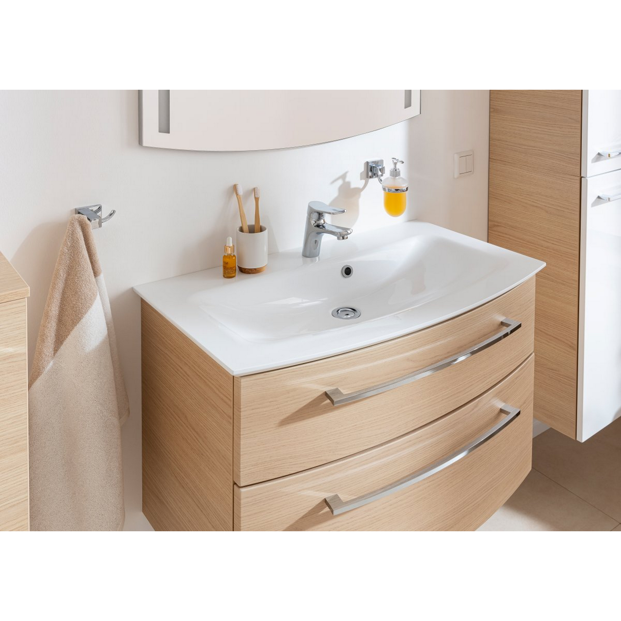 Waschbecken mit Unterschrank 'B.Style' braun 83,2 x 54,3 x 46 cm + product picture