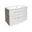 Waschbecken mit Unterschrank 'B.Style' braun, weiß glänzend 83,2 x 54,3 x 46 cm