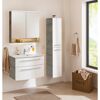 Badezimmermöbel Set mit Spiegelschrank, Waschbeckenunterschrank und Hochschrank