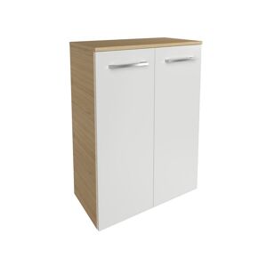 Unterschrank 'B.Style' braun, weiß glänzend 60,2 x 82,6 x 32 cm