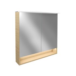 LED-Spiegelschrank 'B.Style' braun 80 x 81,2 x 15,3 cm