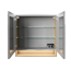 LED-Spiegelschrank 'B.Style' braun 80 x 81,2 x 15,3 cm