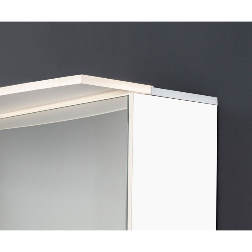 Weißer Spiegelschrank B.STYLE SPS 2T mit Ablage