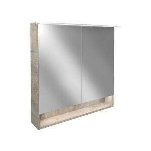 LED-Spiegelschrank 'B.Style' braun 80 x 81,2 x 15,3 cm