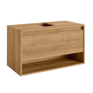 Waschbeckenunterschrank 'Natura' braun matt 93,4 x 52,3 x 45,5 cm