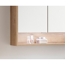 LED-Spiegelschrank 'Natura' braun 93,4 x 84 x 15,5 cm