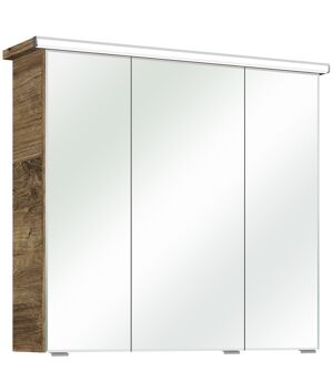 LED-Spiegelschrank 'Primo' braun 75 x 72 x 20 cm