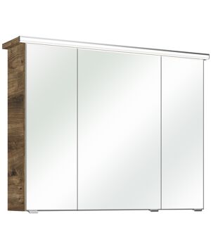 LED-Spiegelschrank 'Primo' braun 90 x 72 x 20 cm