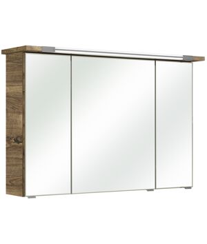 LED-Spiegelschrank 'Primo' braun 105 x 72 x 20 cm