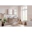 Modernes Badezimmer mit Doppelwaschbecken und Badewanne