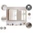 Badezimmerspiegel mit Beleuchtung und zwei Türen