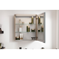 LED-Spiegelschrank 'Oxford' braun 60,2 x 69,6 x 20 cm