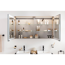 LED-Spiegelschrank 'Oxford' braun 120,2 x 69,6 x 20 cm