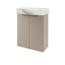 Waschbeckenunterschrank 'SBC' braun, weiß glänzend 52 x 60 x 24,3 cm