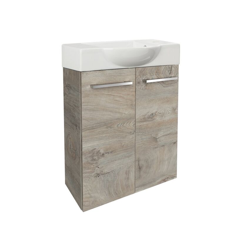 Waschbeckenunterschrank mit Aufsatzwaschbecken