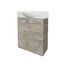 Waschbeckenunterschrank 'SBC' braun matt 52 x 60 x 24,3 cm