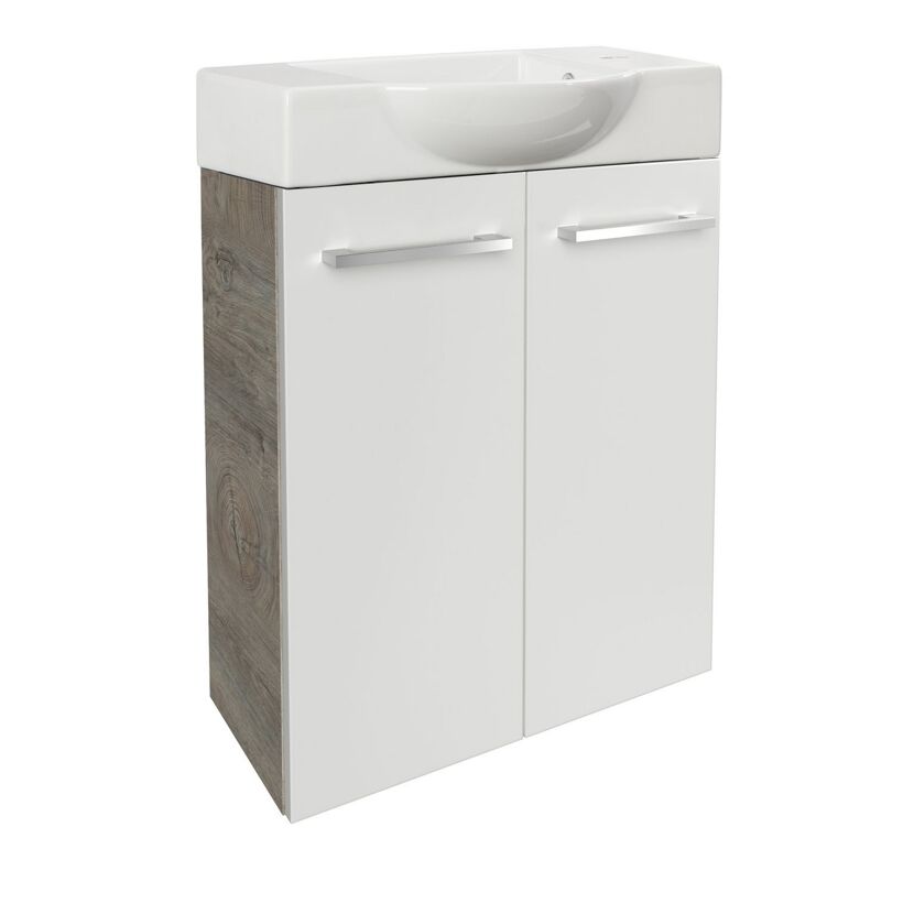 Waschbeckenunterschrank mit zwei Türen und Waschbecken