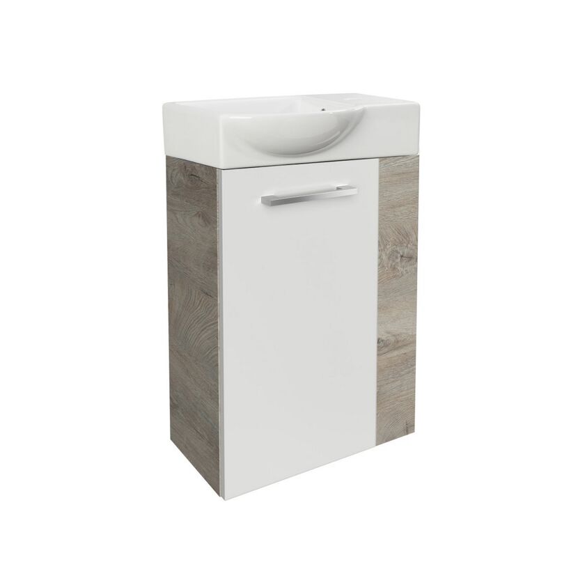 Waschbeckenunterschrank mit Aufsatzwaschbecken