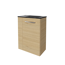 Waschbeckenunterschrank 'SBC' braun matt 44 x 60 x 24,3 cm rechts
