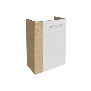Waschbeckenunterschrank 'SBC' braun, weiß glänzend 44 x 60 x 24,3 cm