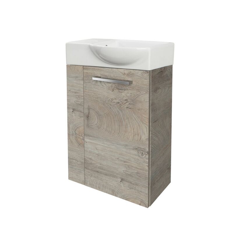 Waschbeckenunterschrank mit Aufsatzwaschbecken