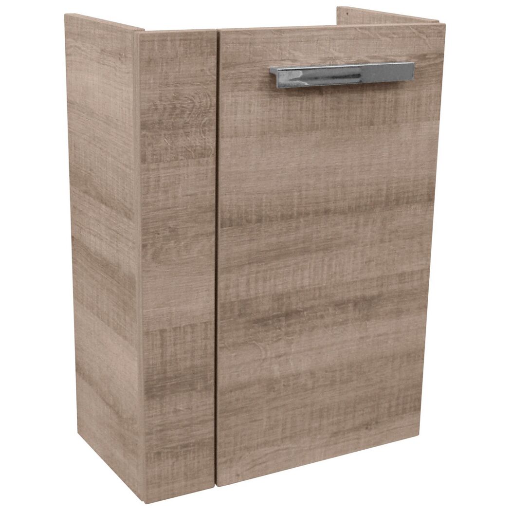 Hängeschrank mit Holztür und Metallgriff