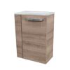 Waschbeckenunterschrank mit Glasplatte