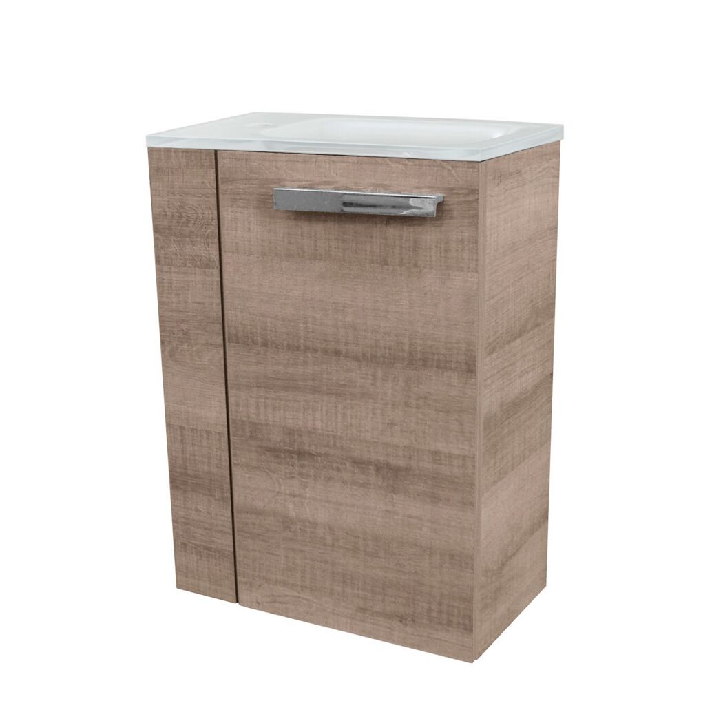 Waschbeckenunterschrank mit Glasplatte