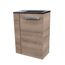 Waschbeckenunterschrank mit schwarzem Waschbecken