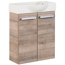 Waschbeckenunterschrank 'SBC' braun matt 52 x 60 x 24,3 cm
