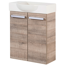 Waschbeckenunterschrank 'SBC' braun matt 52 x 60 x 24,3 cm