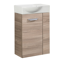 Waschbeckenunterschrank 'SBC' braun matt 44 x 60 x 24,3 cm links