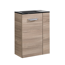 Waschbeckenunterschrank 'SBC' braun matt 44 x 60 x 24,3 cm links