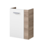 Waschbeckenunterschrank 'SBC' braun, weiß glänzend 44 x 60 x 24,3 cm links