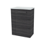 Waschbeckenunterschrank 'SBC' braun matt 44 x 60 x 24,3 cm rechts
