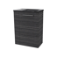 Waschbeckenunterschrank 'SBC' braun matt 44 x 60 x 24,3 cm rechts
