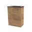 Waschbeckenunterschrank mit schwarzem Waschbecken