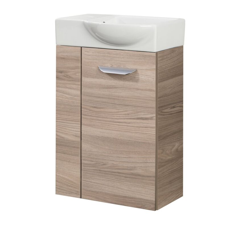 Waschbeckenunterschrank 'SBC' braun matt 44 x 60 x 24,3 cm rechts