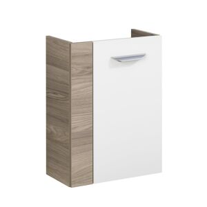 Waschbeckenunterschrank 'SBC' braun, weiß glänzend 44 x 60 x 24,3 cm rechts