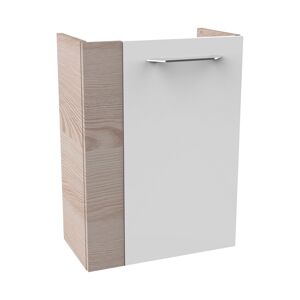Waschbeckenunterschrank 'SBC' braun, weiß glänzend 44 x 60 x 24,3 cm