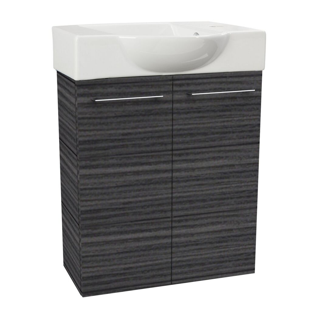 Waschbeckenunterschrank 'SBC' braun matt 52 x 60 x 24,3 cm