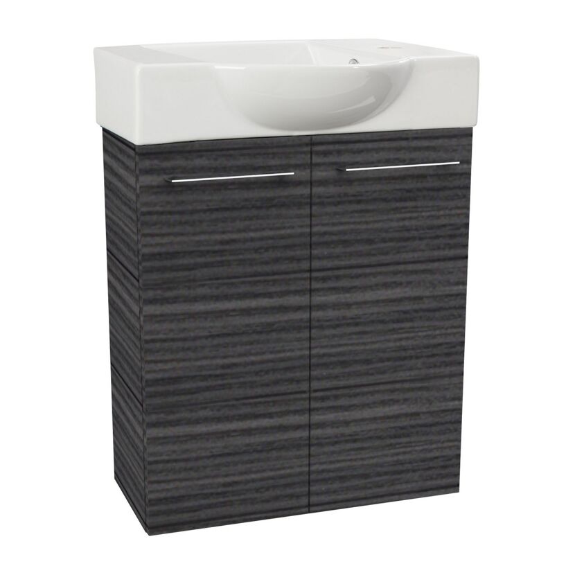 Waschbeckenunterschrank 'SBC' braun matt 52 x 60 x 24,3 cm