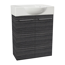 Waschbeckenunterschrank 'SBC' braun matt 52 x 60 x 24,3 cm