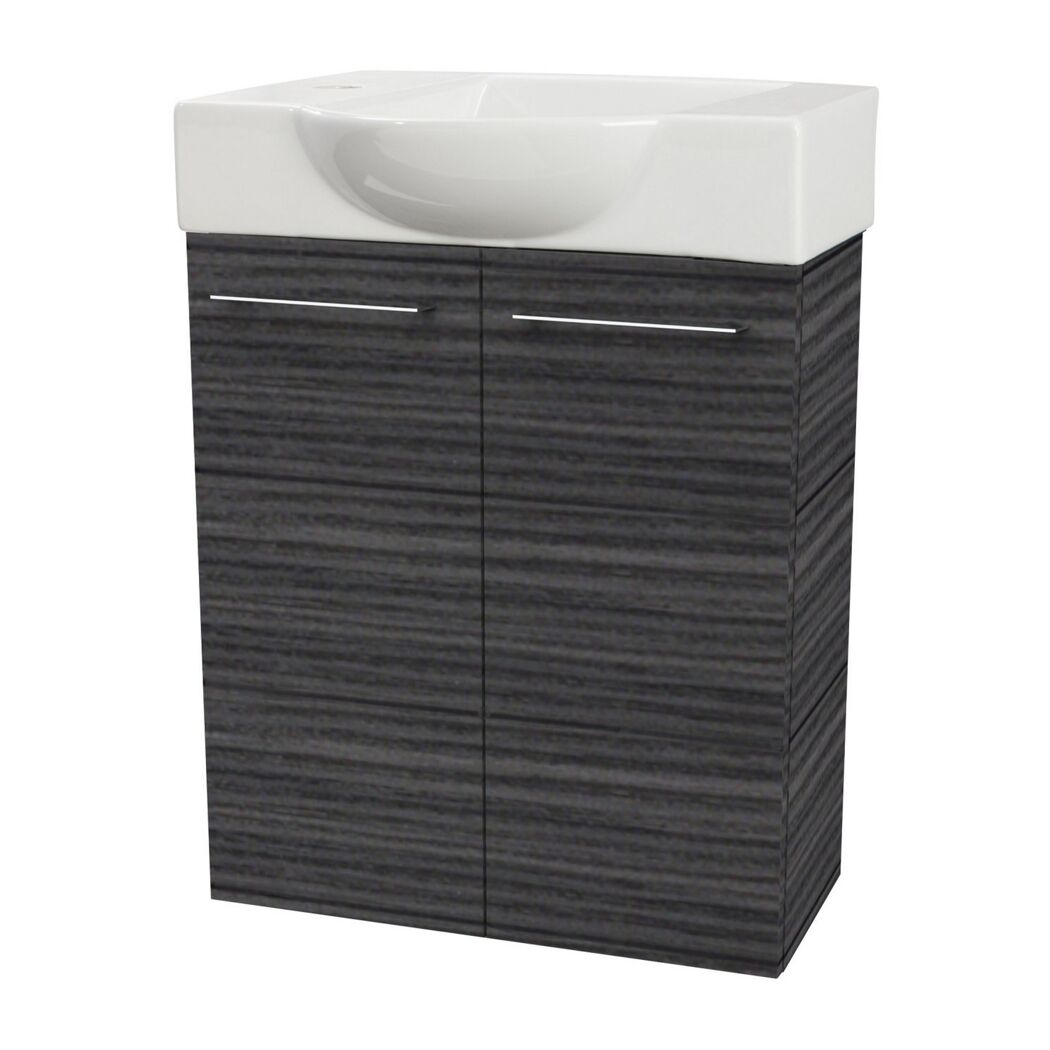 Waschbeckenunterschrank 'SBC' braun matt 52 x 60 x 24,3 cm