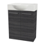 Waschbeckenunterschrank 'SBC' braun matt 52 x 60 x 24,3 cm