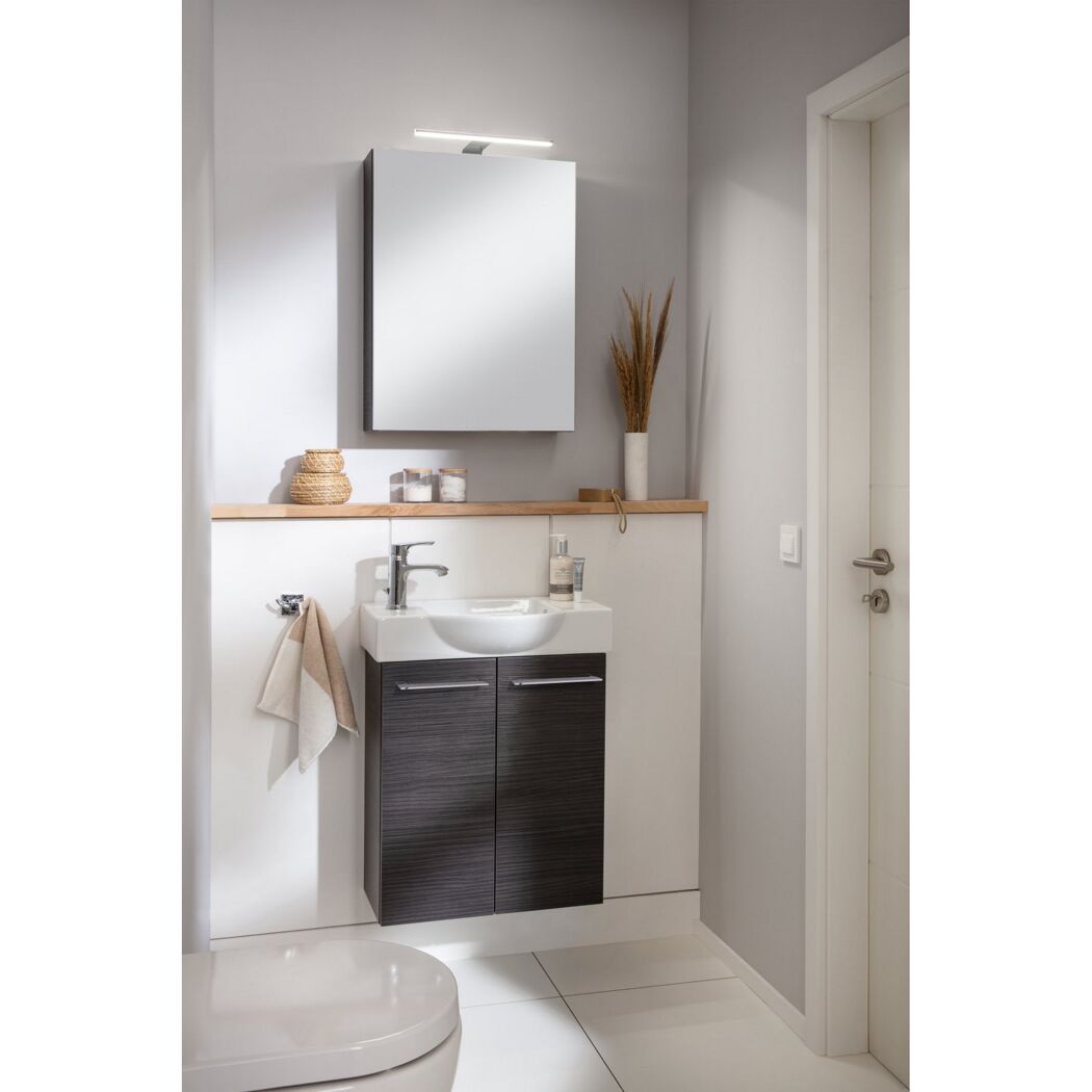 Waschbeckenunterschrank 'SBC' braun matt 52 x 60 x 24,3 cm